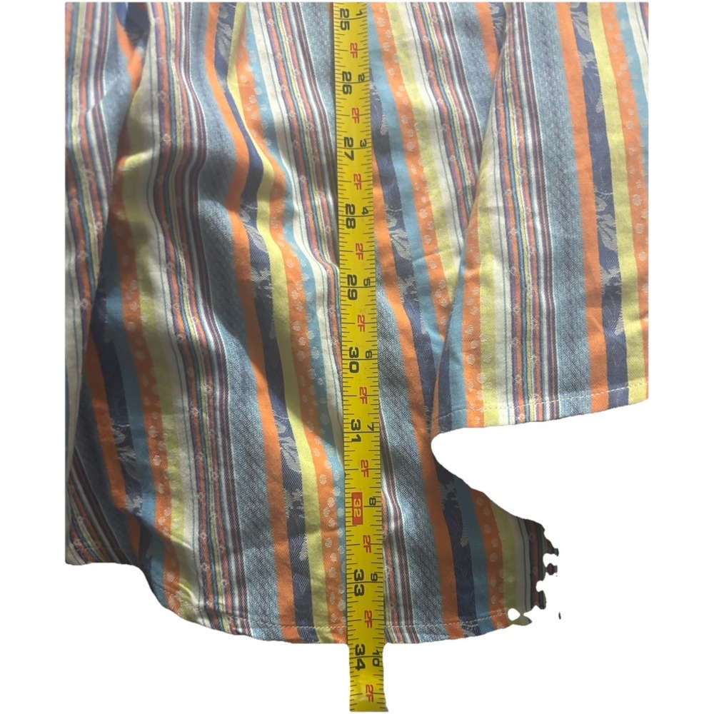 ROBERT GRAHAM 3X CLASSIC STRIPED BUTTON FRONT SHIRT Flip Cuffs Big And Tall - Picture 9 of 12